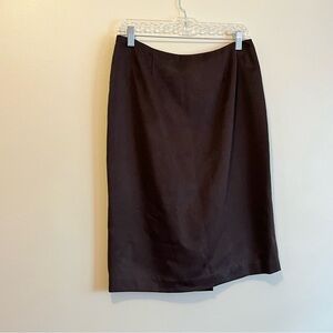 Collection B Classic Brown Pencil Skirt Natural Fiber Orylag Wool Cashgora 10